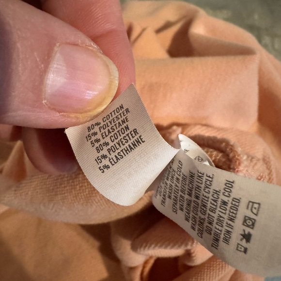 Aerie peachy pink long sleeve cropped tie front pullover knit top size Medium - Picture 6 of 6